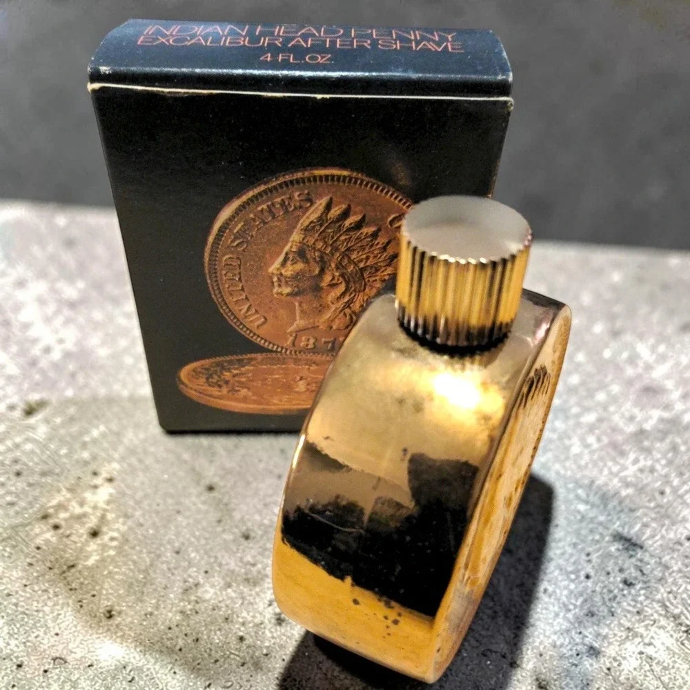 VTG Avon Indian Head Penny Excalibur After Shave 4 oz NOS New Unused Box 70s